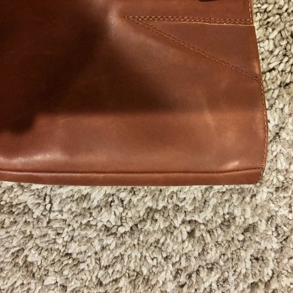 Nine West Medina Natural Brown Tall Boots Block Heel Side Zip Size 9 E213 - Picture 6 of 7